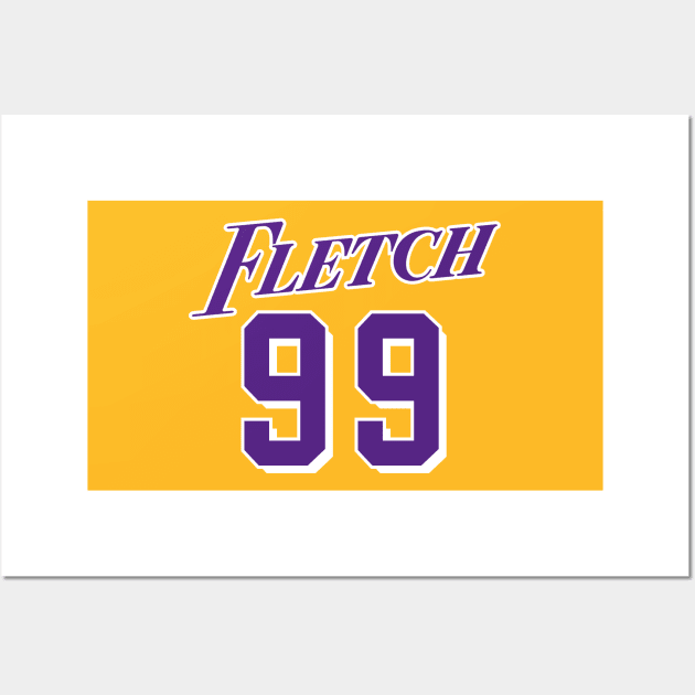 FLETCH 99 LA Lakers Style - Purple/White Wall Art by Simontology